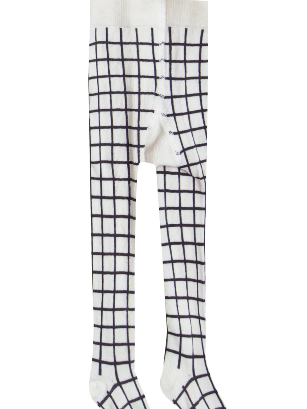 Rylee + Cru White Tights with Black Grid size 0-6month NWT